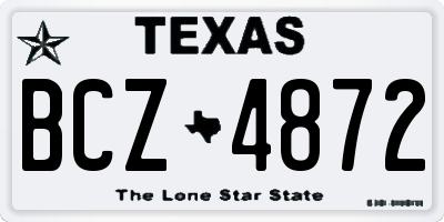 TX license plate BCZ4872