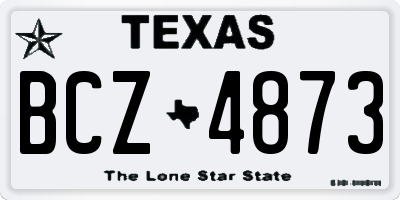 TX license plate BCZ4873