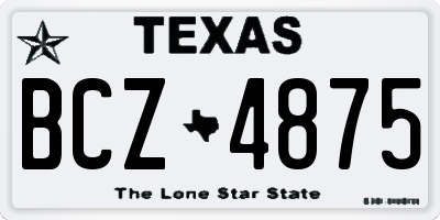 TX license plate BCZ4875