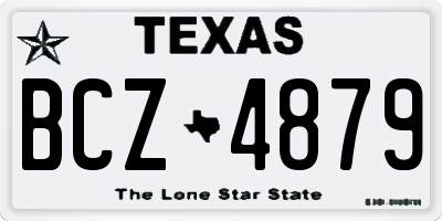TX license plate BCZ4879