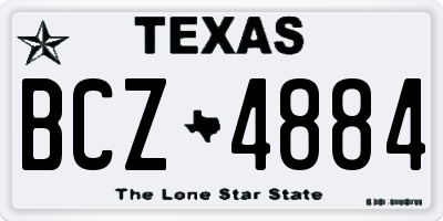 TX license plate BCZ4884