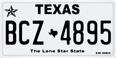TX license plate BCZ4895