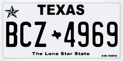 TX license plate BCZ4969