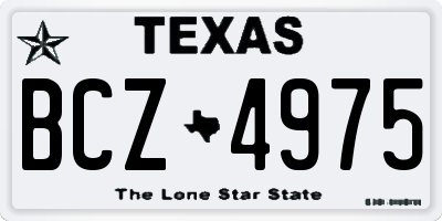 TX license plate BCZ4975
