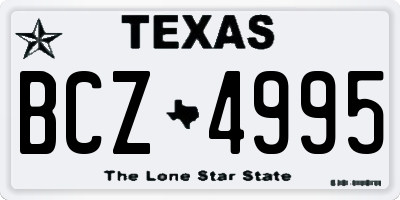 TX license plate BCZ4995