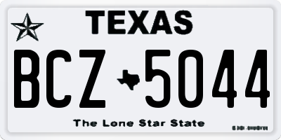 TX license plate BCZ5044