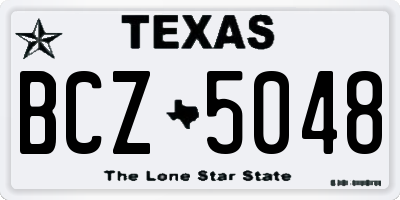 TX license plate BCZ5048