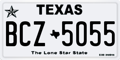 TX license plate BCZ5055