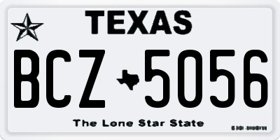 TX license plate BCZ5056