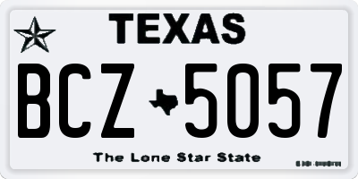 TX license plate BCZ5057