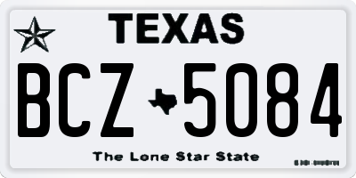TX license plate BCZ5084