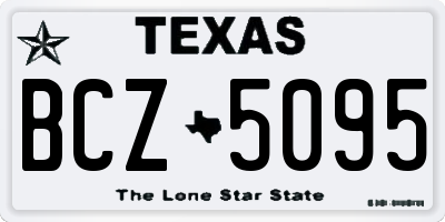 TX license plate BCZ5095