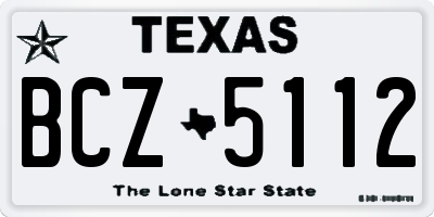 TX license plate BCZ5112