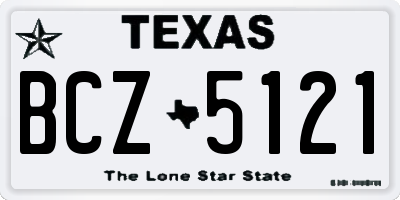 TX license plate BCZ5121