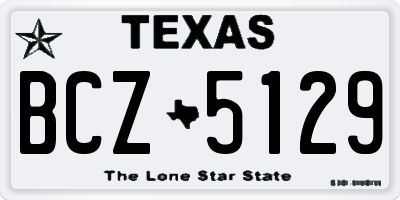 TX license plate BCZ5129