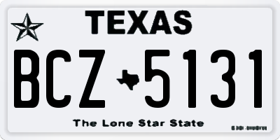 TX license plate BCZ5131