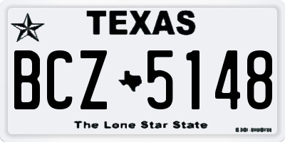 TX license plate BCZ5148