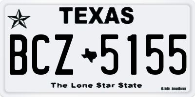 TX license plate BCZ5155