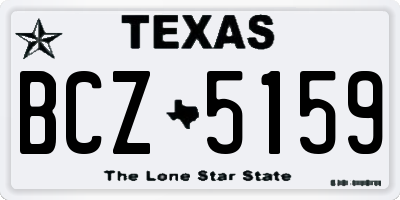 TX license plate BCZ5159
