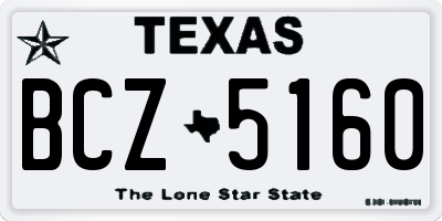 TX license plate BCZ5160