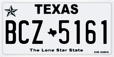 TX license plate BCZ5161
