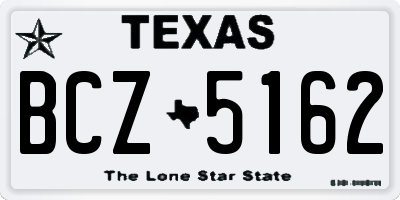 TX license plate BCZ5162