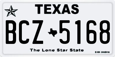TX license plate BCZ5168