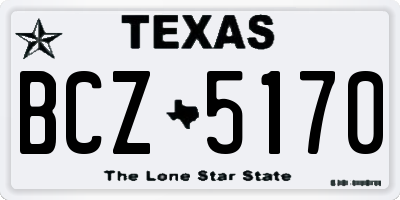 TX license plate BCZ5170