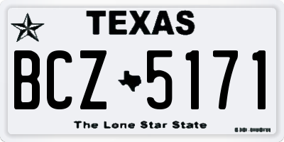 TX license plate BCZ5171