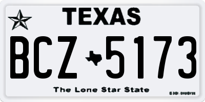 TX license plate BCZ5173