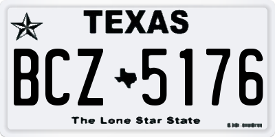 TX license plate BCZ5176