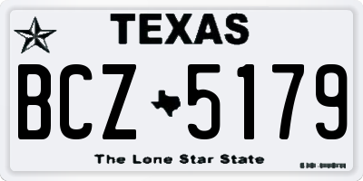 TX license plate BCZ5179