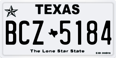 TX license plate BCZ5184