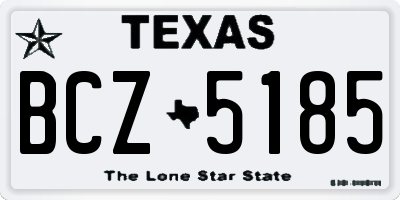TX license plate BCZ5185