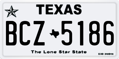 TX license plate BCZ5186
