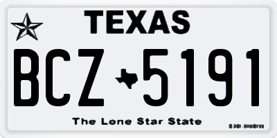 TX license plate BCZ5191