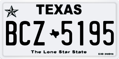 TX license plate BCZ5195