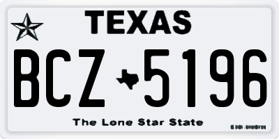 TX license plate BCZ5196