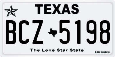 TX license plate BCZ5198