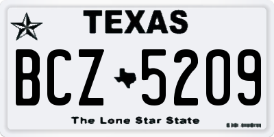 TX license plate BCZ5209