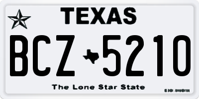 TX license plate BCZ5210