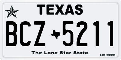 TX license plate BCZ5211