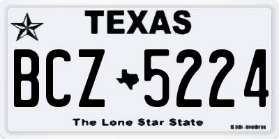 TX license plate BCZ5224