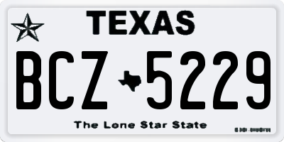TX license plate BCZ5229