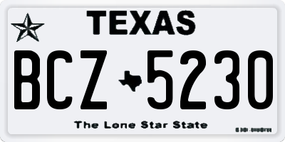 TX license plate BCZ5230