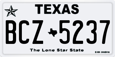 TX license plate BCZ5237