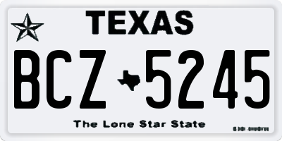 TX license plate BCZ5245
