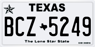 TX license plate BCZ5249