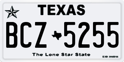 TX license plate BCZ5255