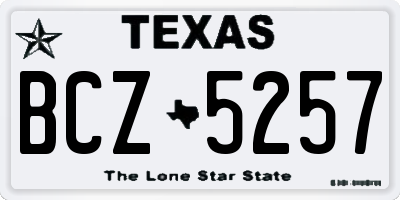 TX license plate BCZ5257